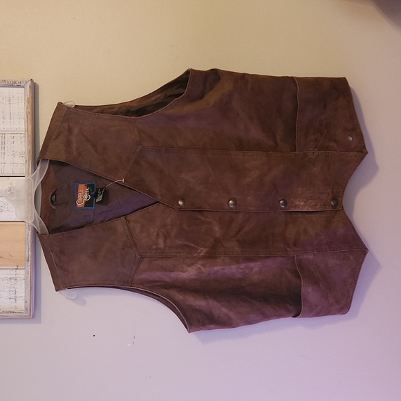 Cripple Creek Other - Men's Cripple Creek Brown Leather Vest size L